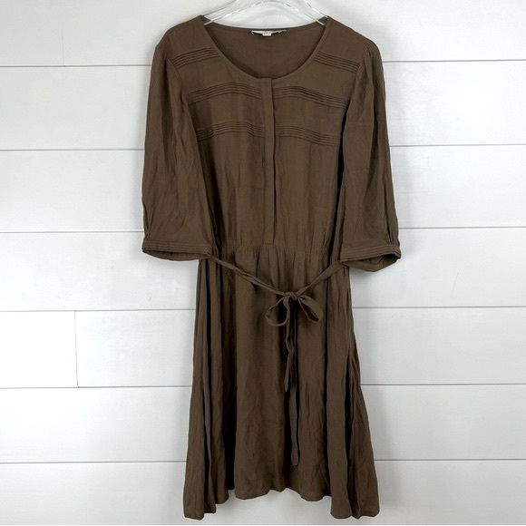Boden Dresses & Skirts - Boden Brown Tie-Waist Midi Dress